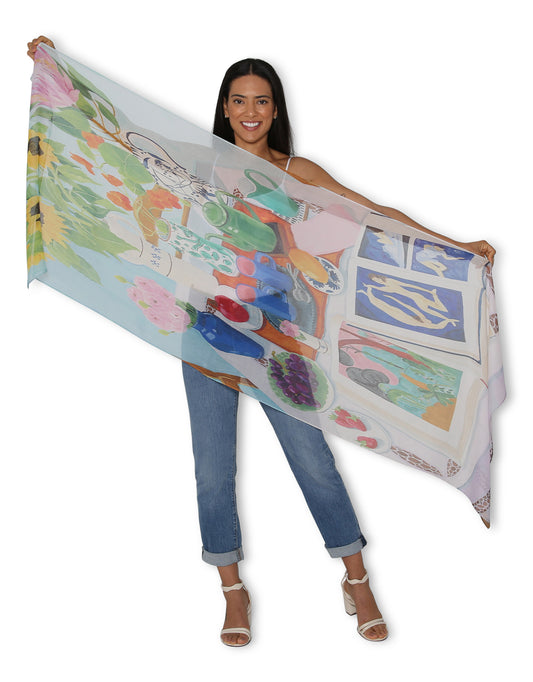 The Artist Label - Viscose Scarf Flowering Beauty