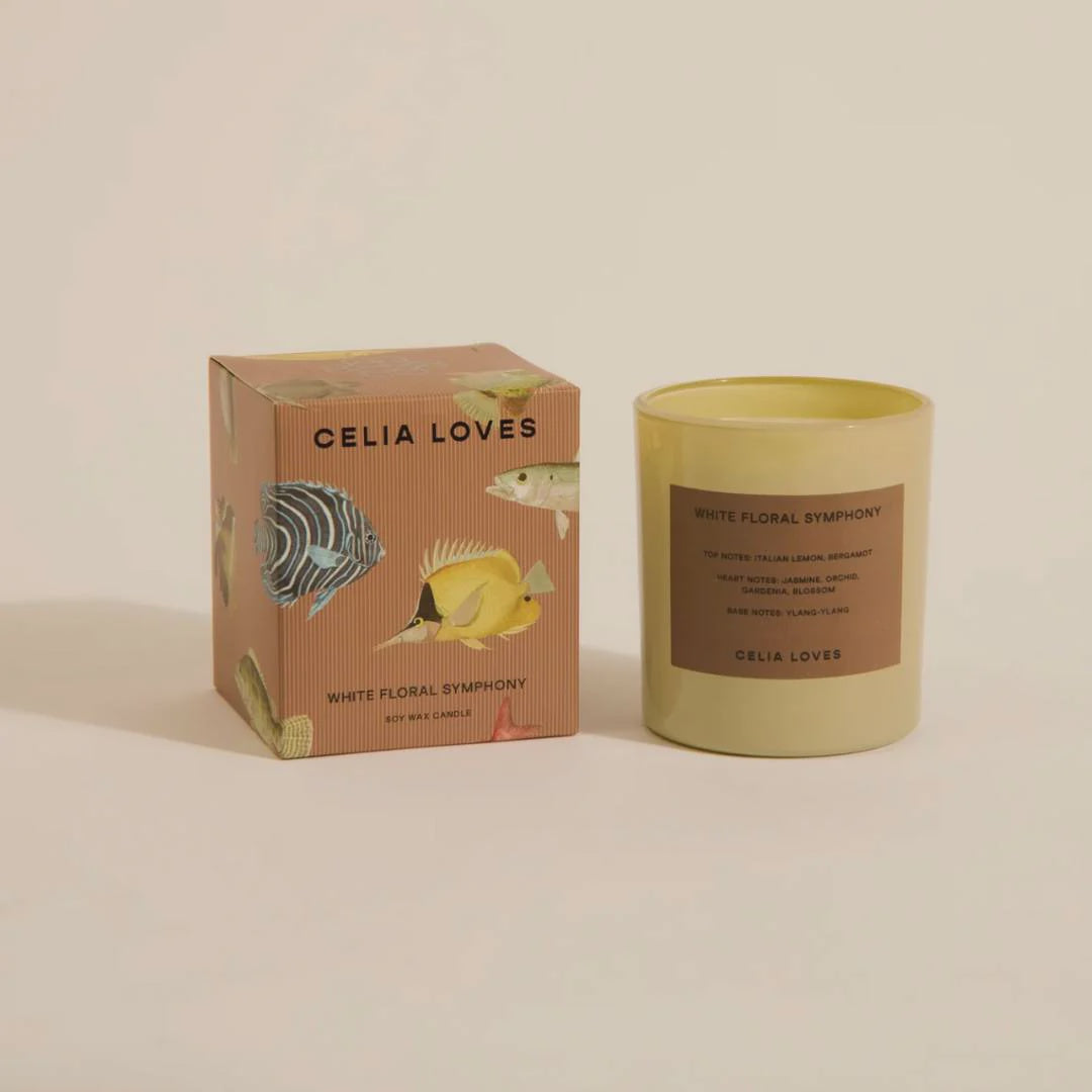 Celia Loves - Field Notes White Floral Symphony Candle | 80hr