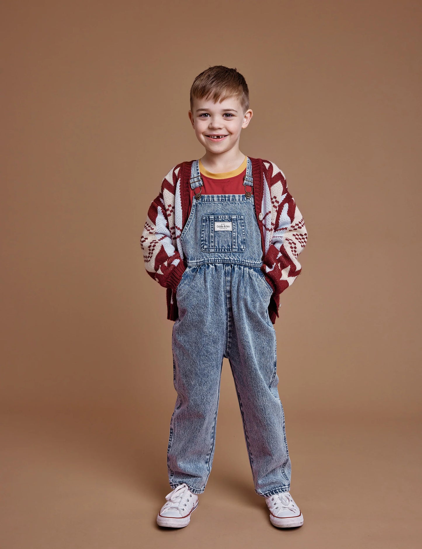 Goldie + Ace - Austin Vintage Washed Denim Overalls