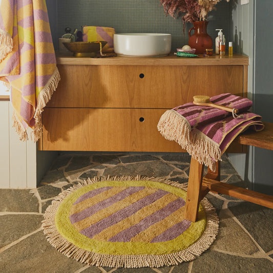 Sage x Clare - Jarita Bath Mat Mauve