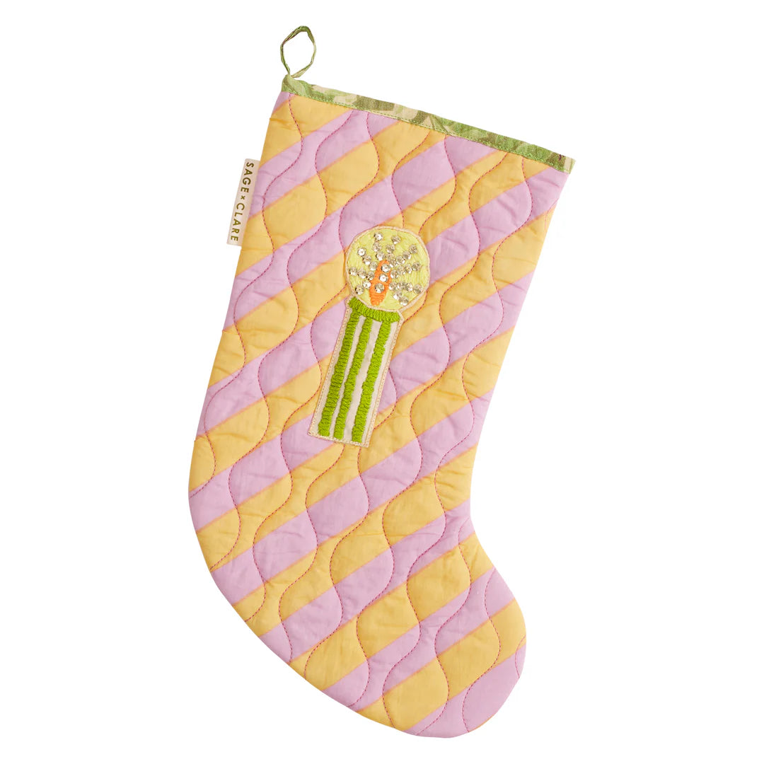 Sage x Clare - Jarita Stripe Christmas Stocking