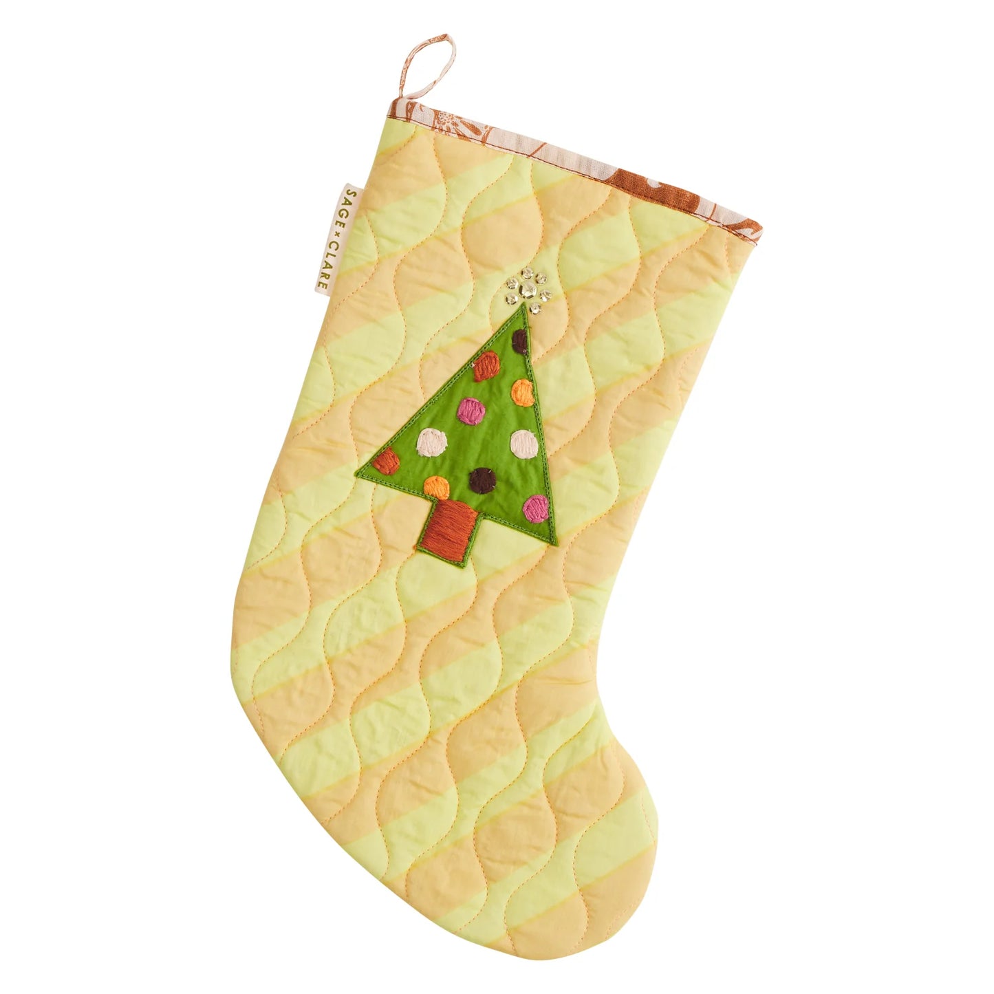 Sage x Clare - Jarita Stripe Christmas Stocking