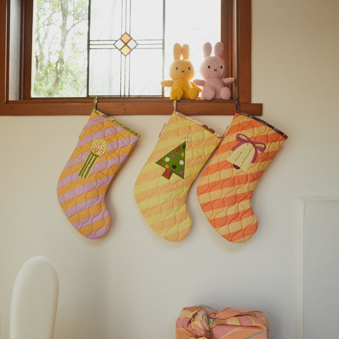 Sage x Clare - Jarita Stripe Christmas Stocking