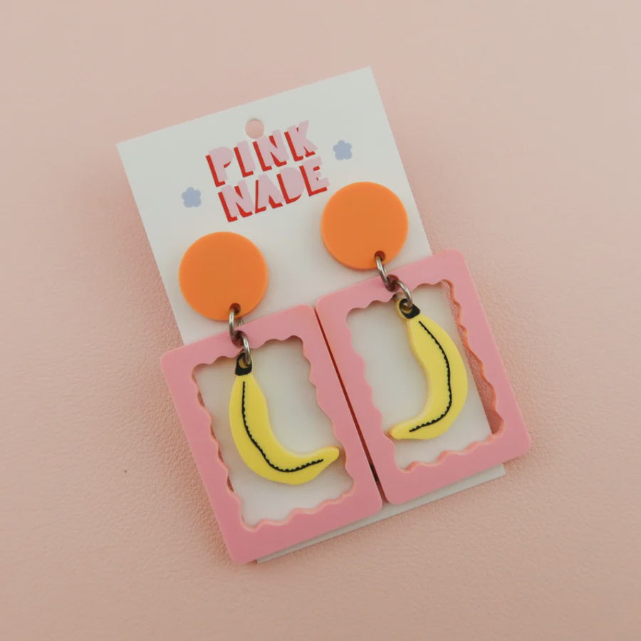 Pink Nade - Banana Dangle Earrings - The Ivy Room Adelaide