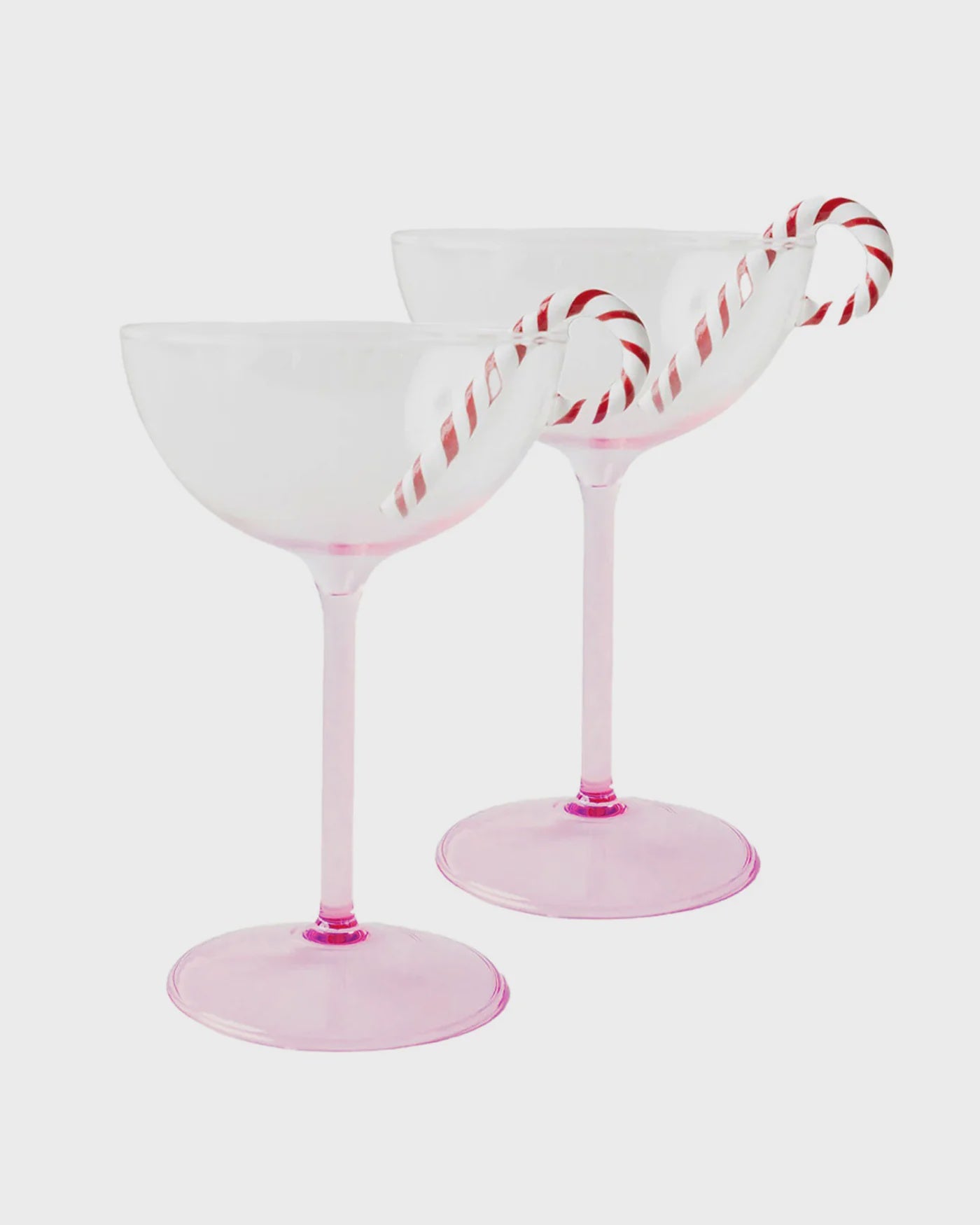 Kip & Co - Candy Cane Coupe Glass 2P Set