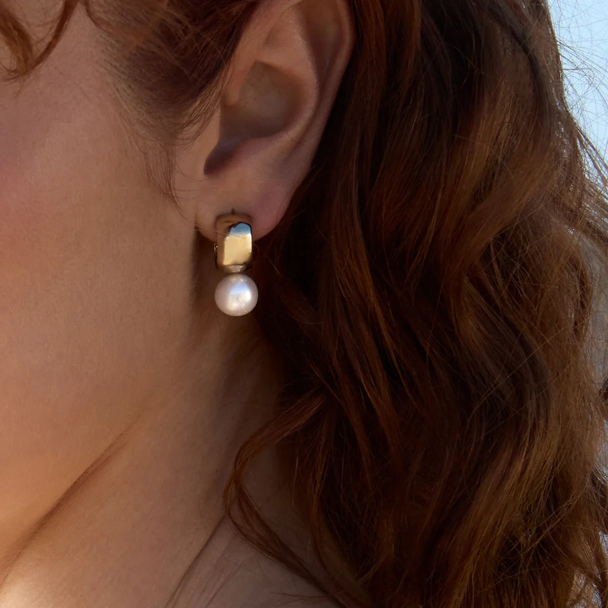 Najo - Idyll Pearl Stud Earring Gold - The Ivy Room Adelaide