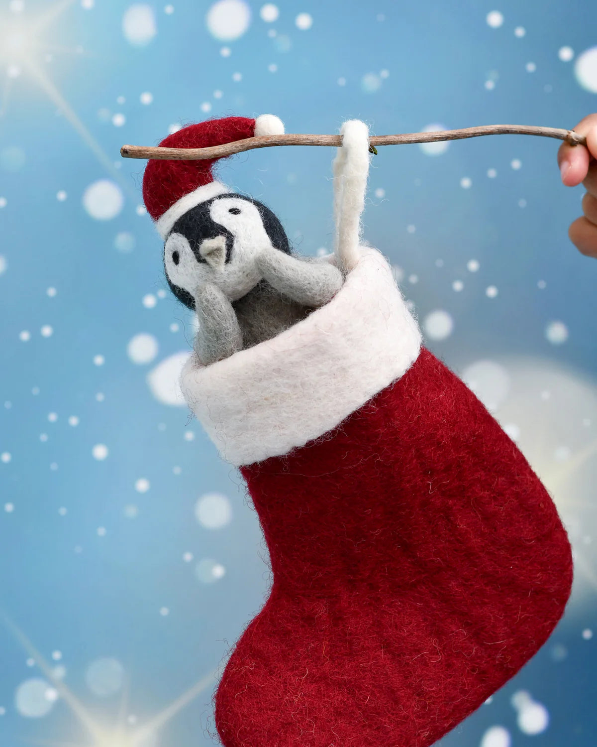 Tara Treasures - Felt Penguin in Stocking Toy