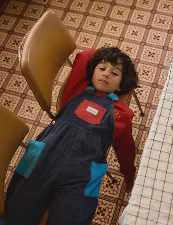 Goldie + Ace - Sammy Corduroy Colour Block Overalls