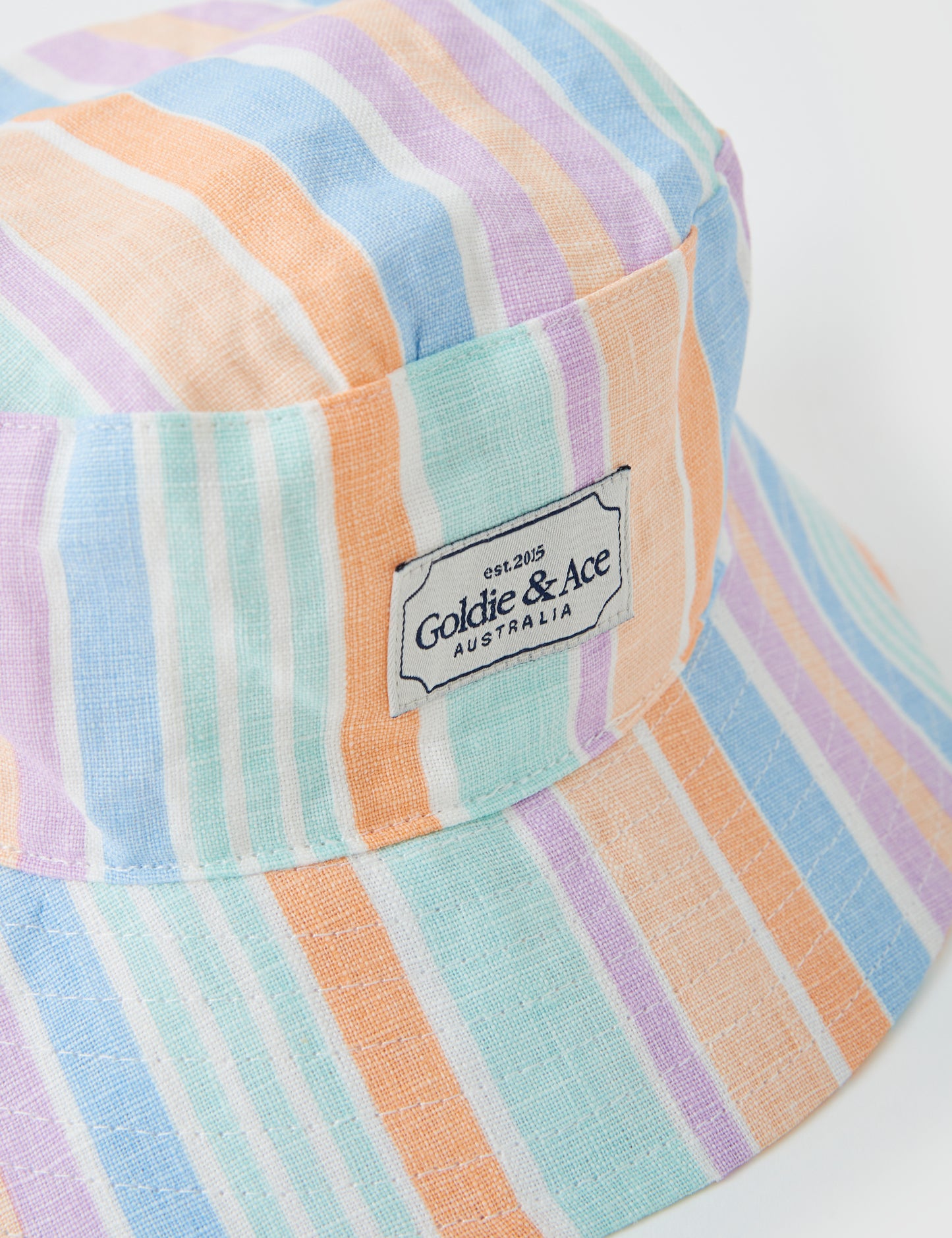 Goldie + Ace - Linen Bucket Hat Pastel Stripe