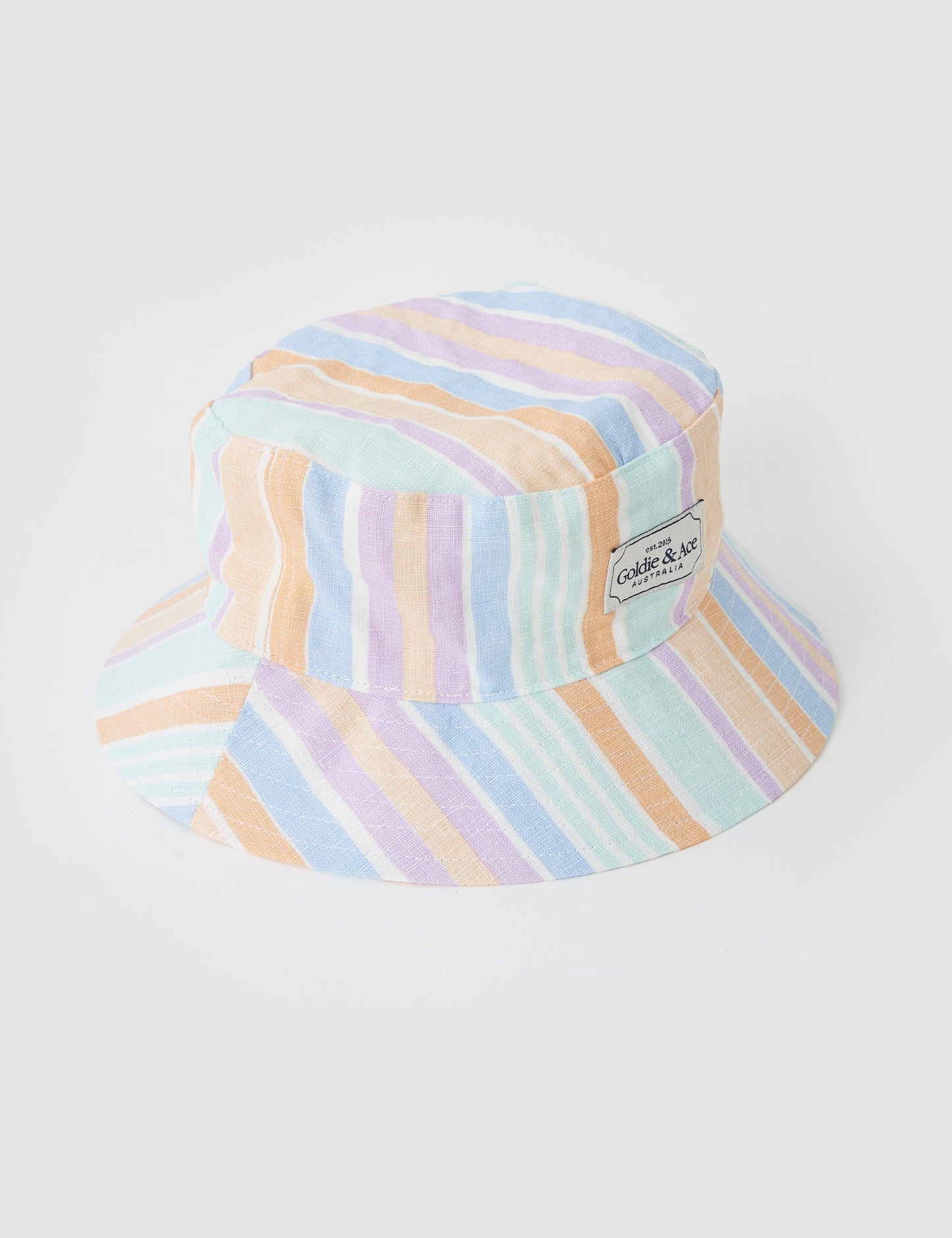 Goldie + Ace - Linen Bucket Hat Pastel Stripe