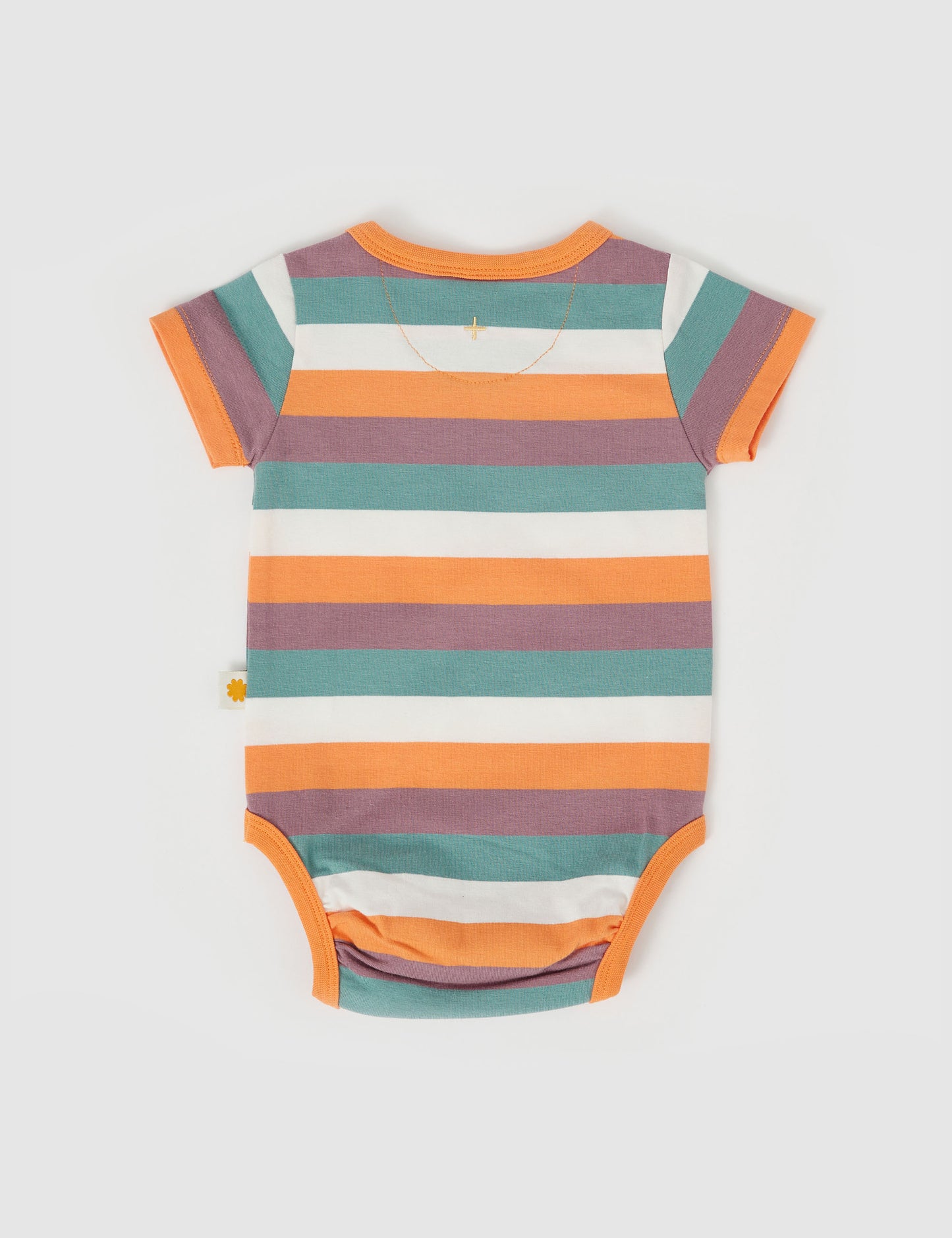 Goldie + Ace - Nostalgia Stripe Embroidered Short Sleeve Bodysuit