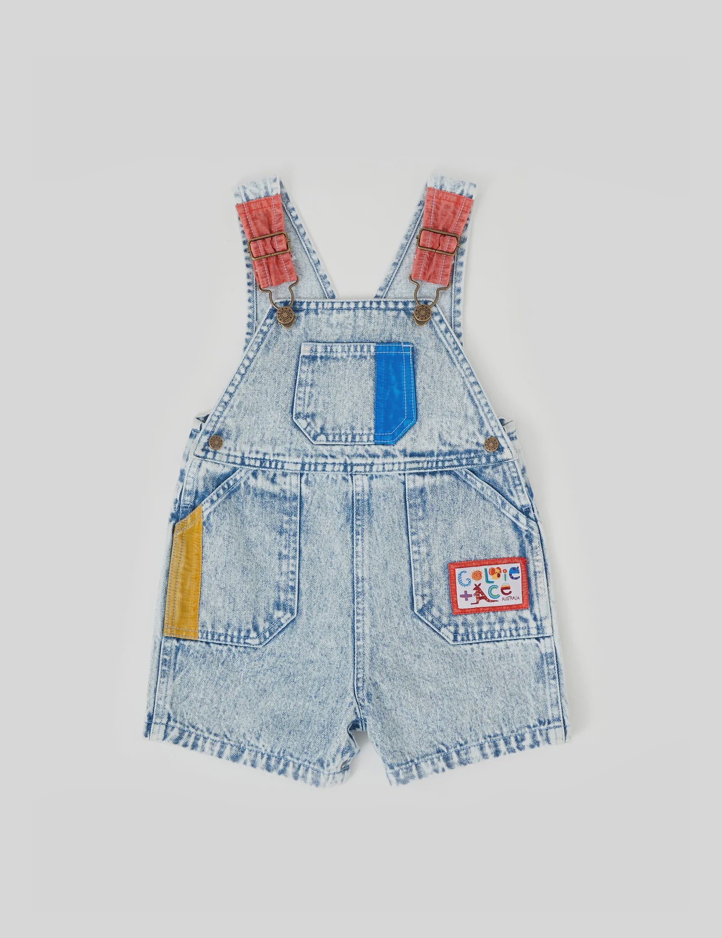 Goldie + Ace - Burton Colour Pop Cargo Denim Overalls