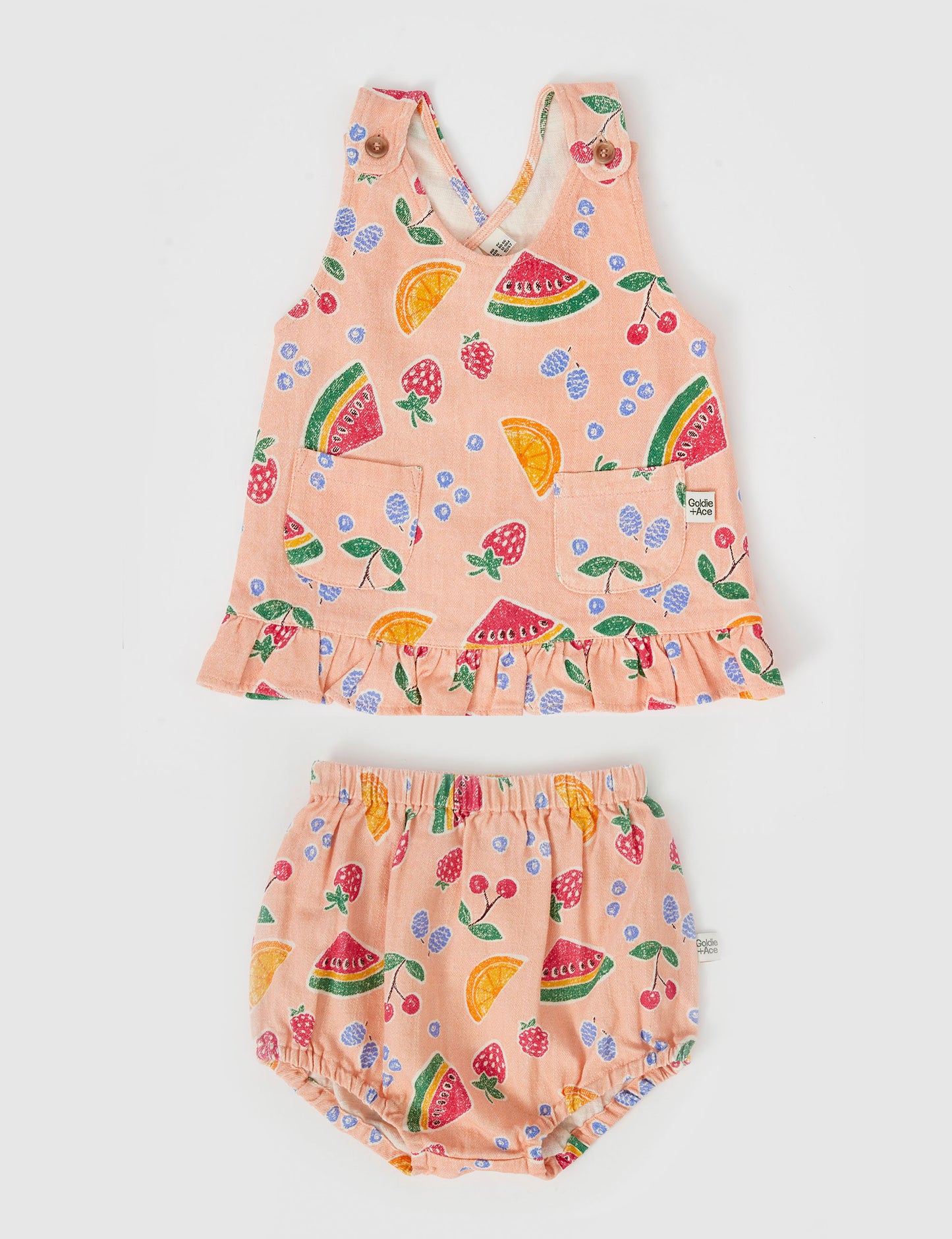 Goldie + Ace - Nelly Cross Back Linen Set Fruit Salad