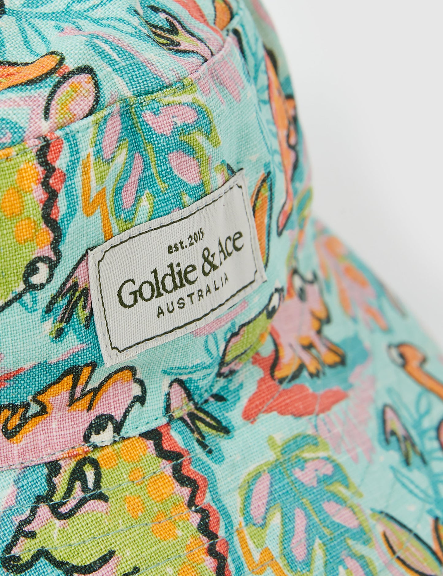 Goldie + Ace - Linen Bucket Hat Dino Jungle