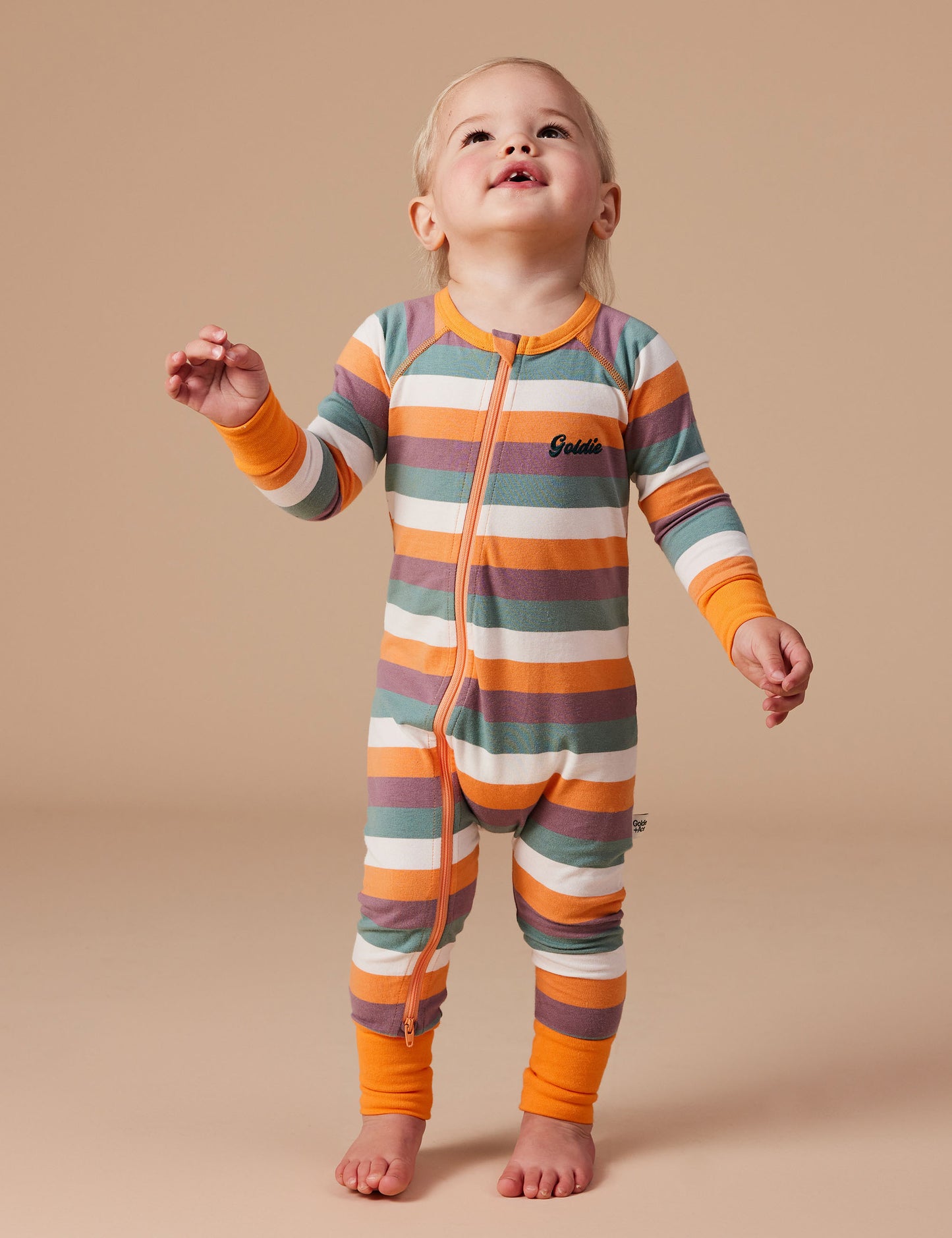 Goldie + Ace - Nostalgia Stripe Embroidered Zipsuit