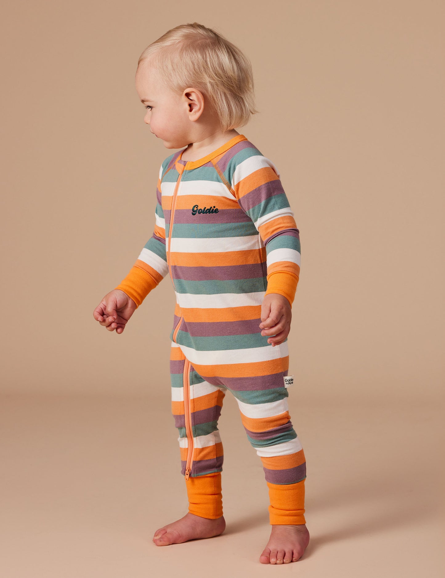 Goldie + Ace - Nostalgia Stripe Embroidered Zipsuit