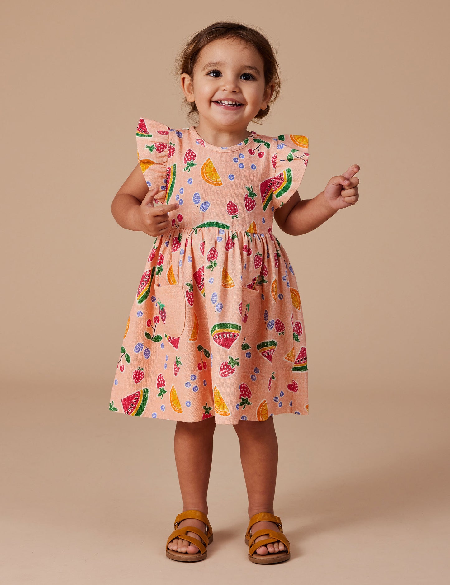 Goldie + Ace - Lyla Linen Dress Fruit Salad