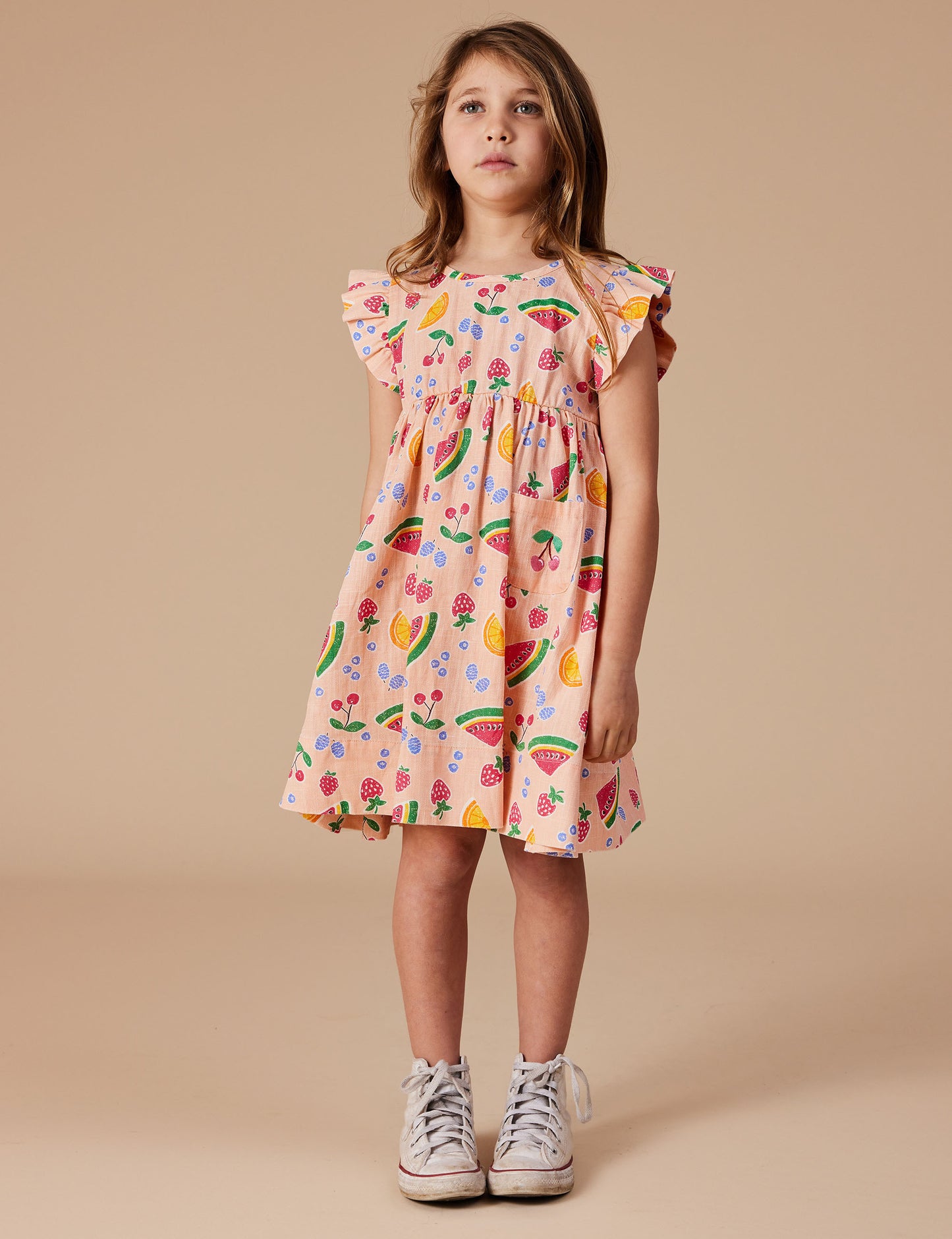 Goldie + Ace - Lyla Linen Dress Fruit Salad