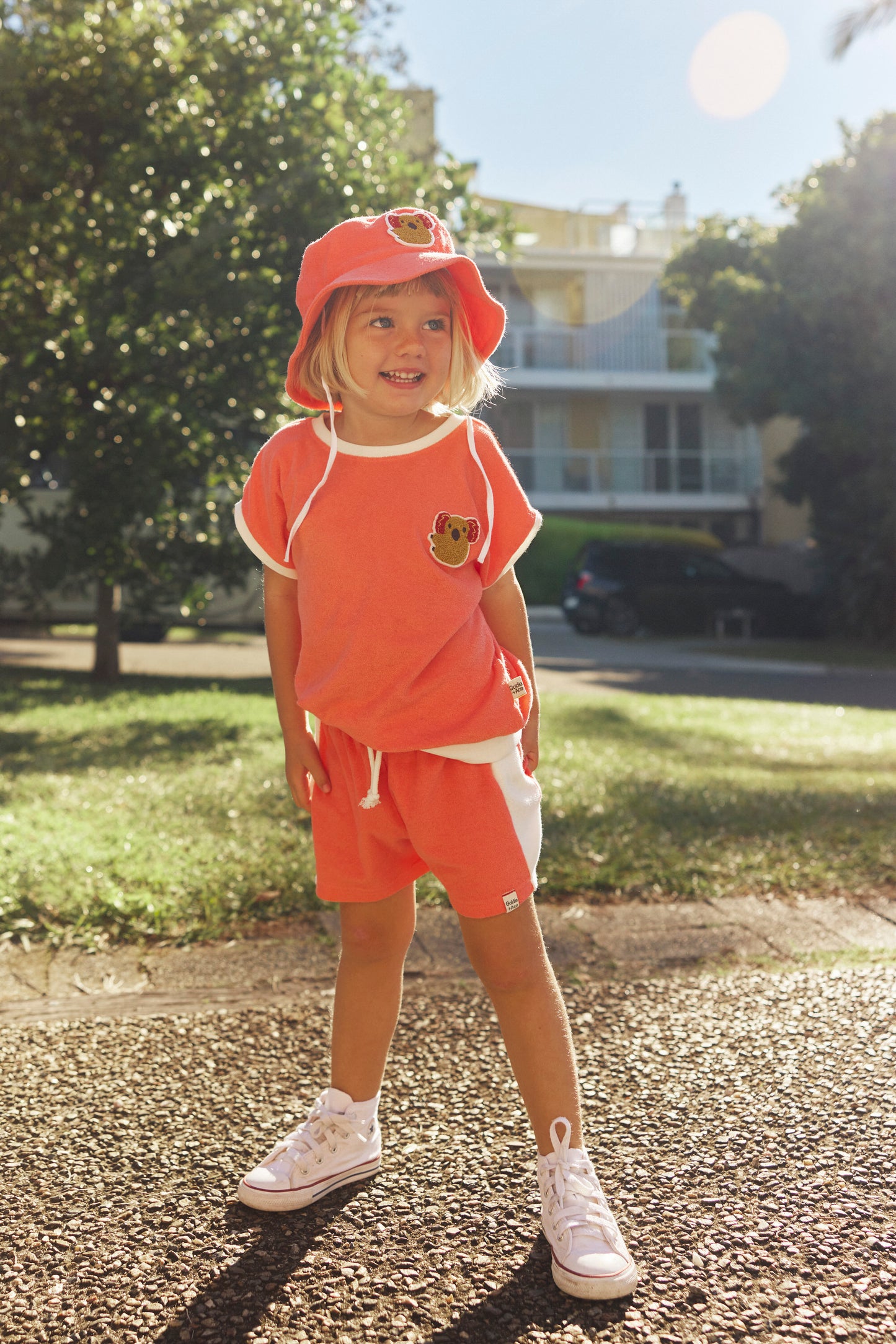 Goldie + Ace - Terry Towelling Bucket Hat Melon