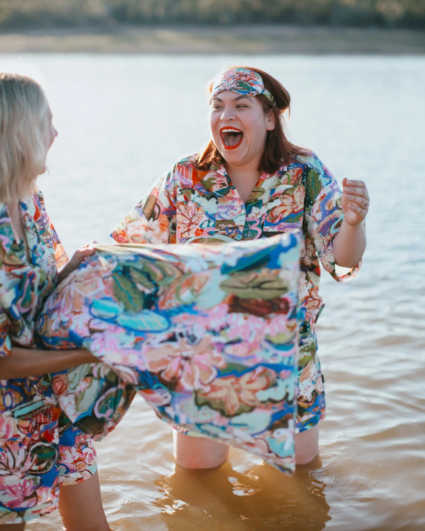 Kip & Co x Kezz Brett Waterlily Waterway Pyjama Set - The Ivy Room Adelaide