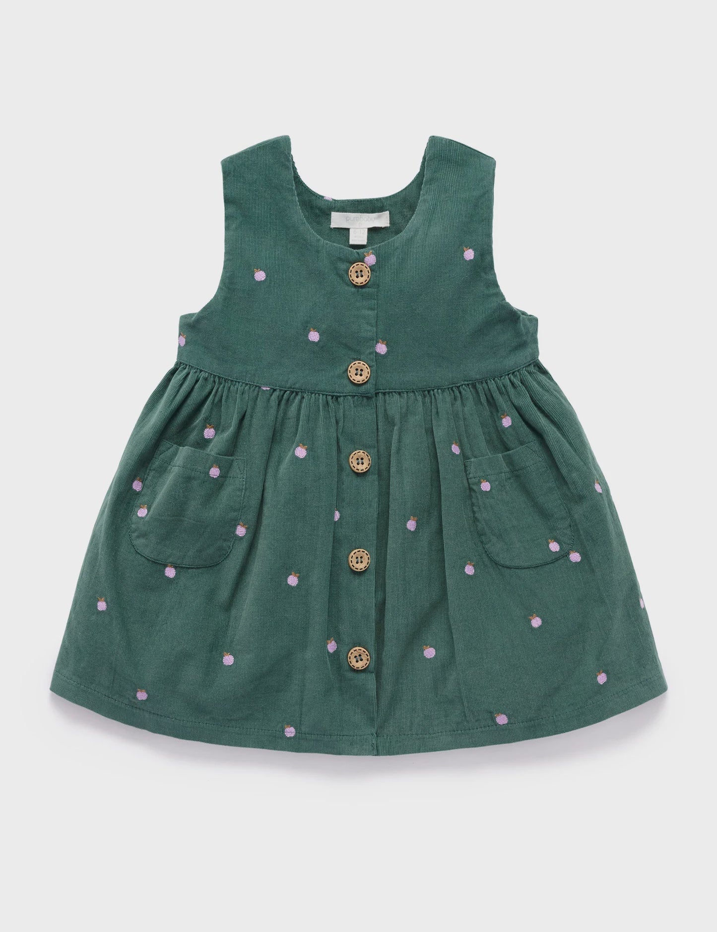 Pure Baby - Embroidered Corduroy Pinnie