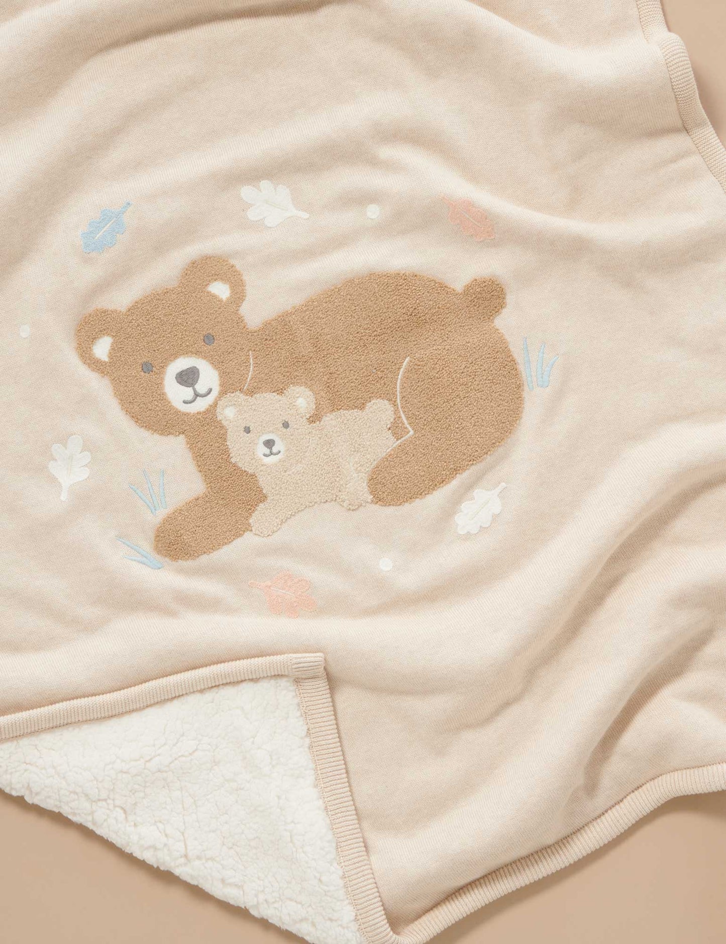 Purebaby - Embroidered Lined Blanket Teddy - The Ivy Room Adelaide