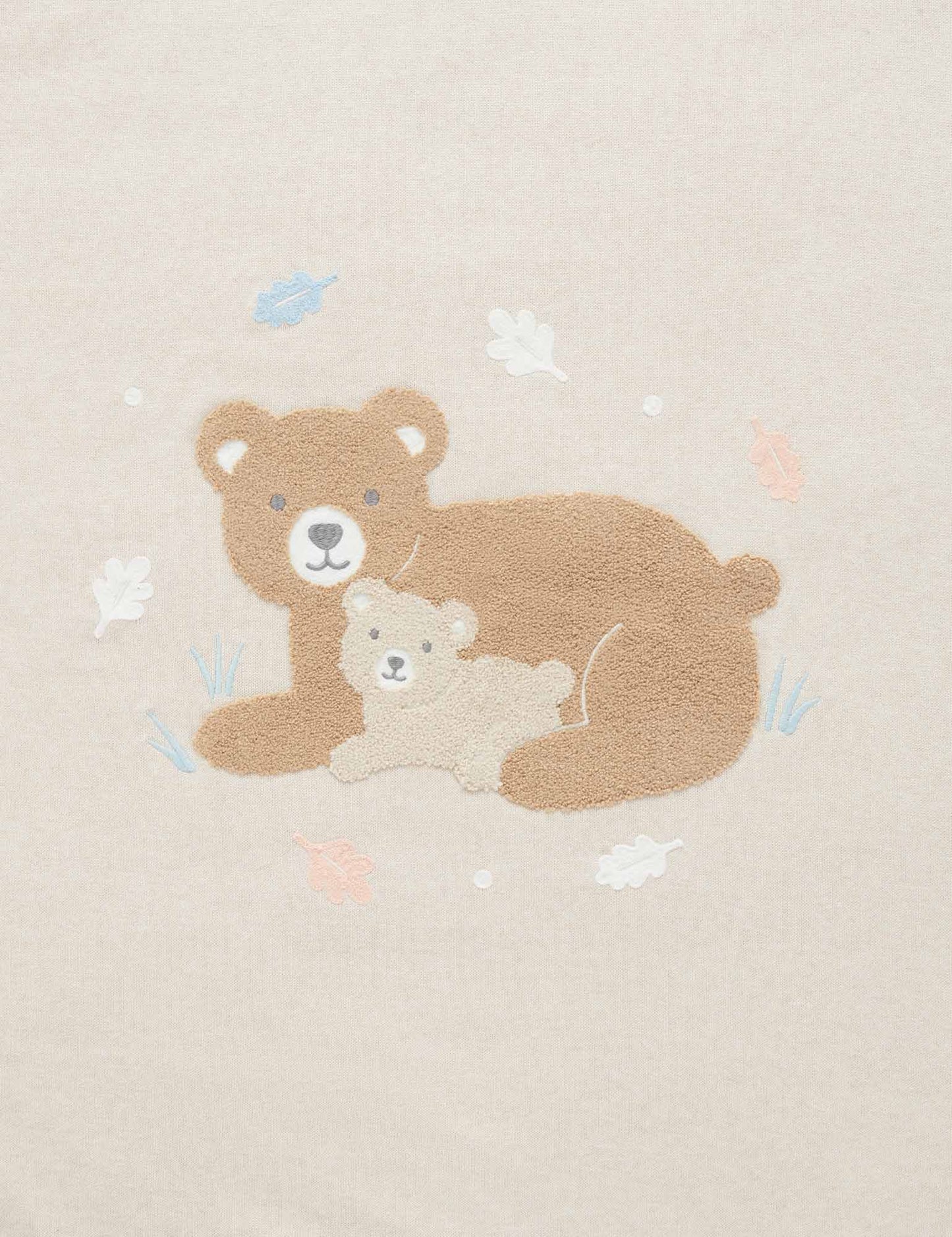 Purebaby - Embroidered Lined Blanket Teddy - The Ivy Room Adelaide