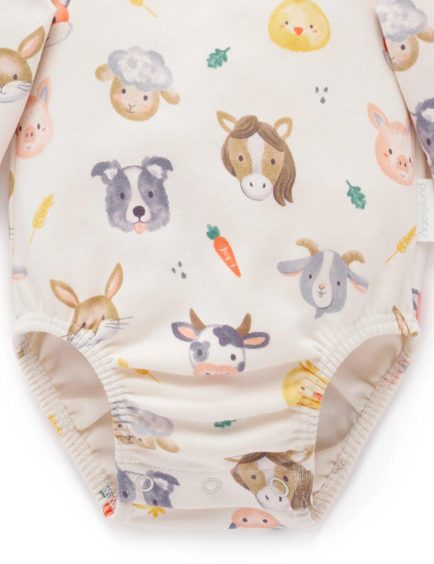 Pure Baby - Farm Friends Thick Bodysuit