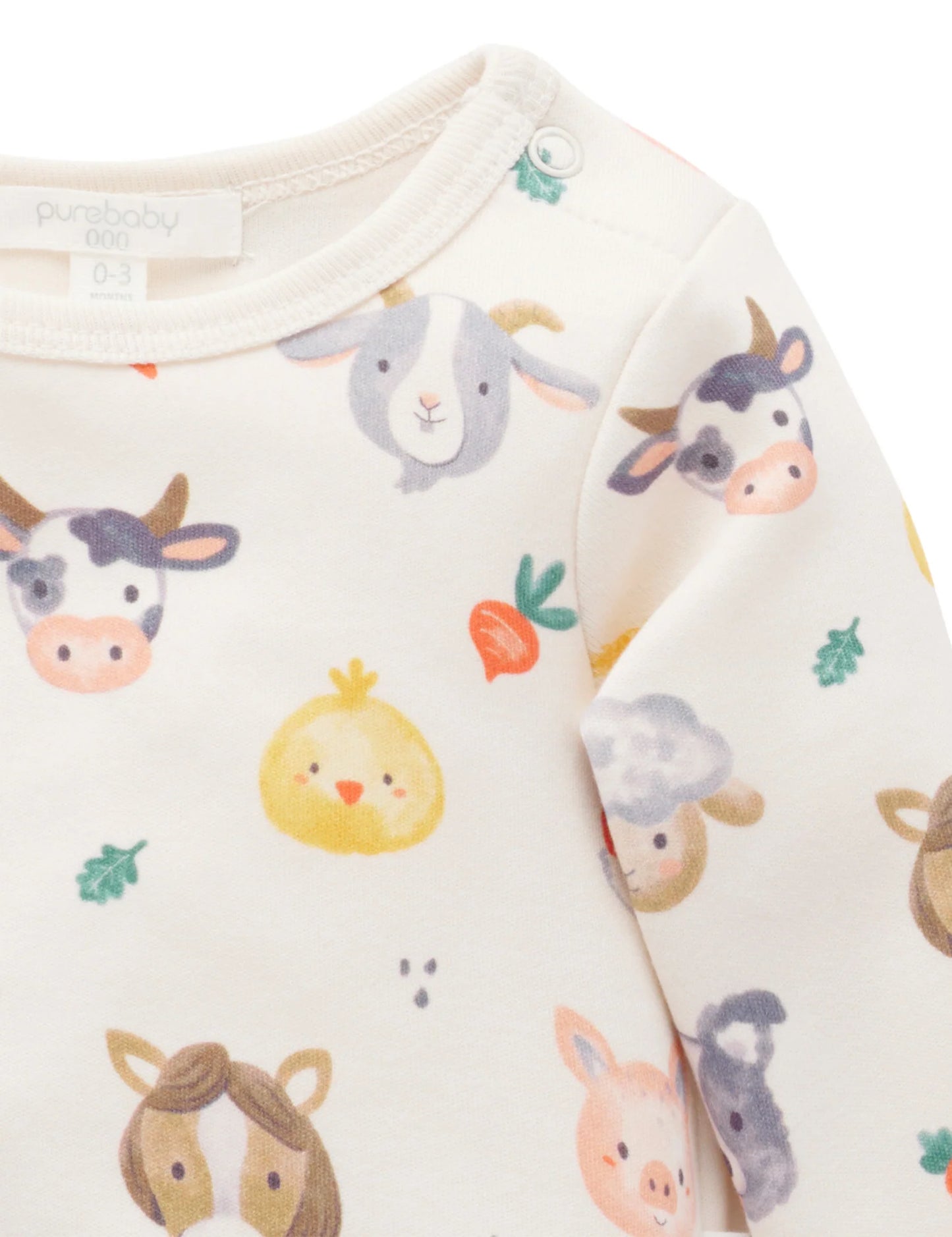 Pure Baby - Farm Friends Thick Bodysuit