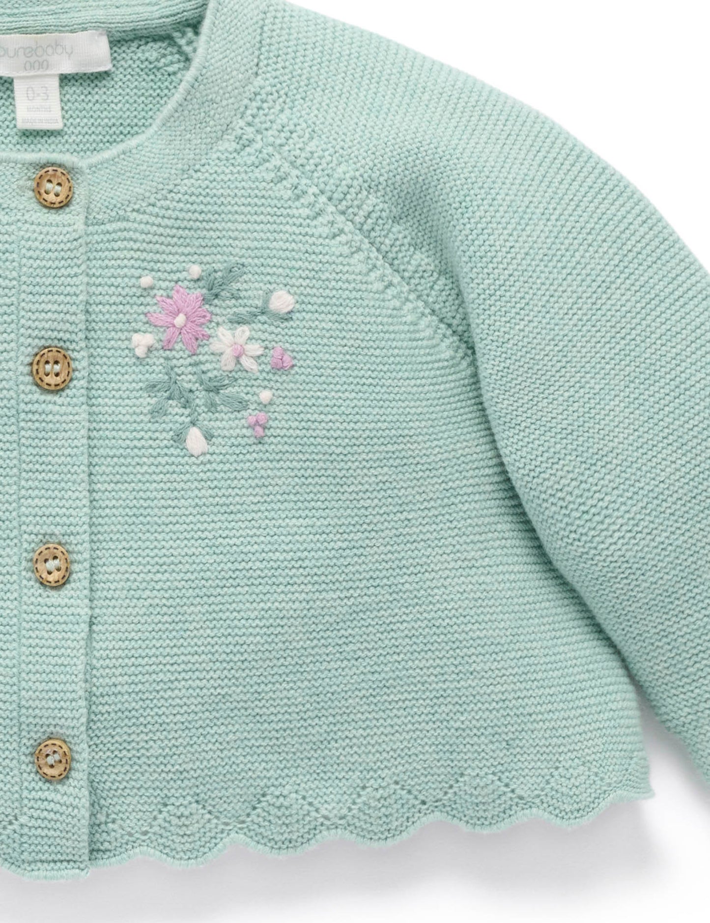 Pure Baby - Hand Embroidered Cardigan