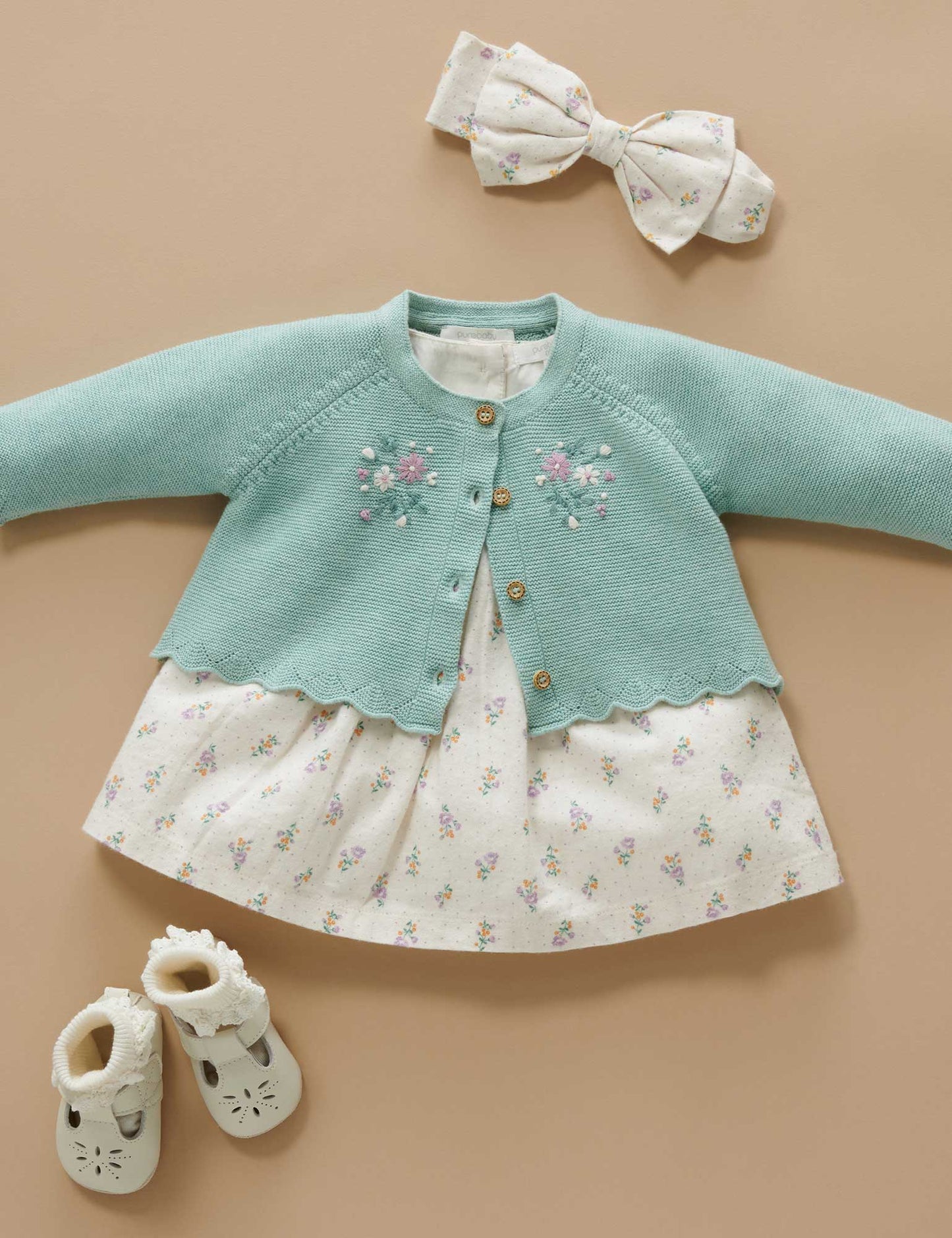 Pure Baby - Hand Embroidered Cardigan