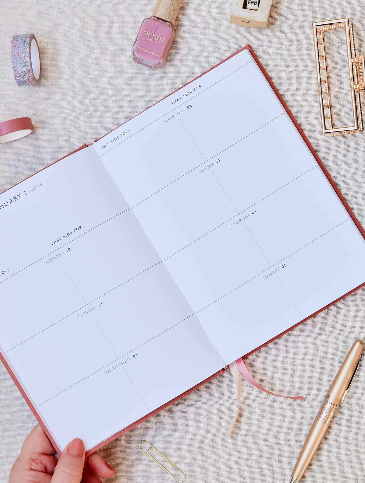 Write To Me - 2025 Weekly Planner - Blush