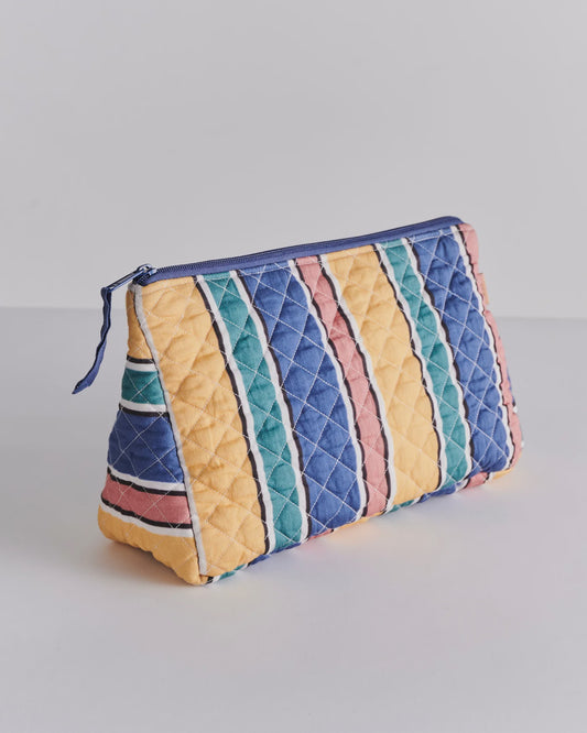 Kip & Co - Pinto Stripe Quilted Cotton Toiletry Purse