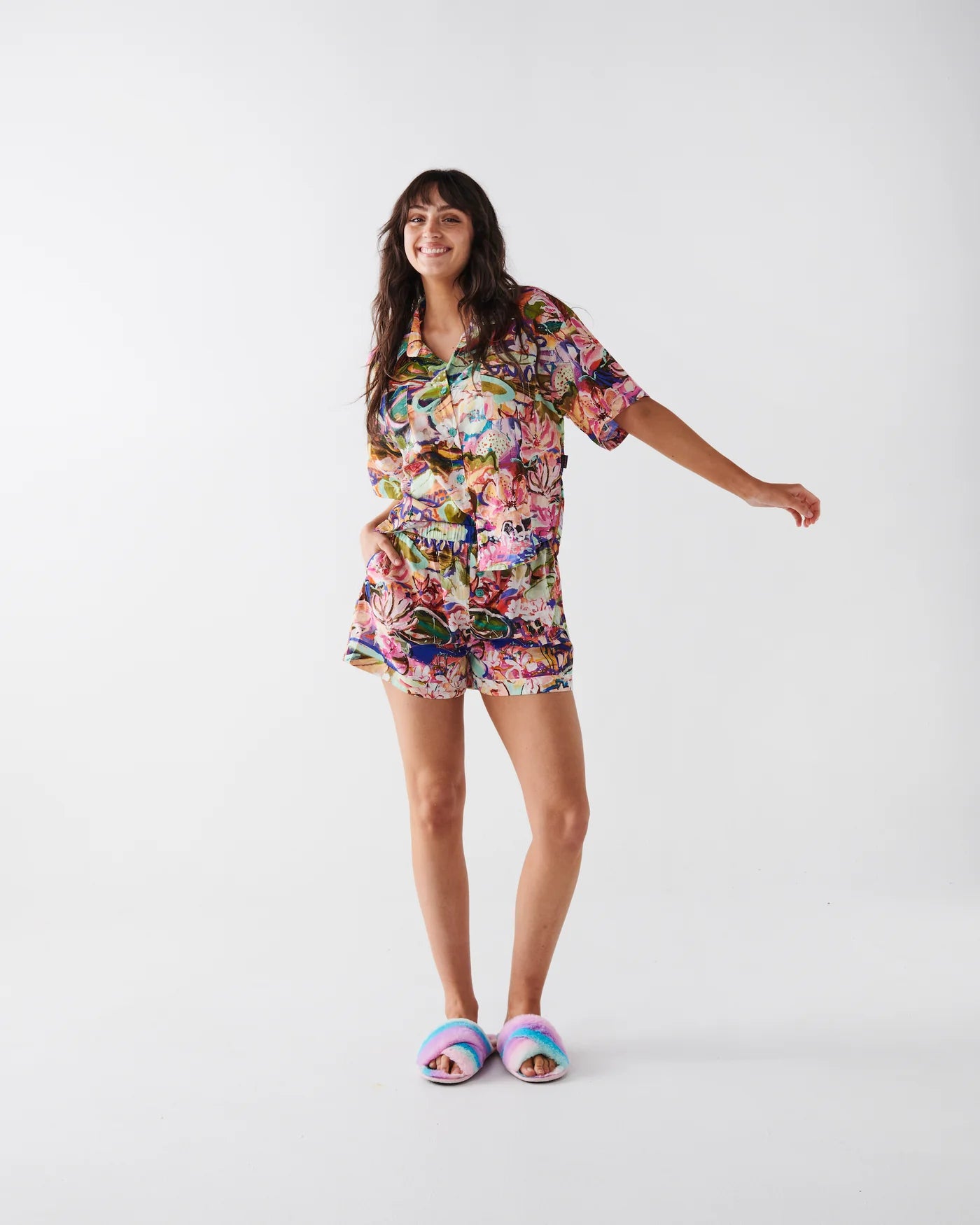 Kip & Co x Kezz Brett Waterlily Waterway Pyjama Set - The Ivy Room Adelaide