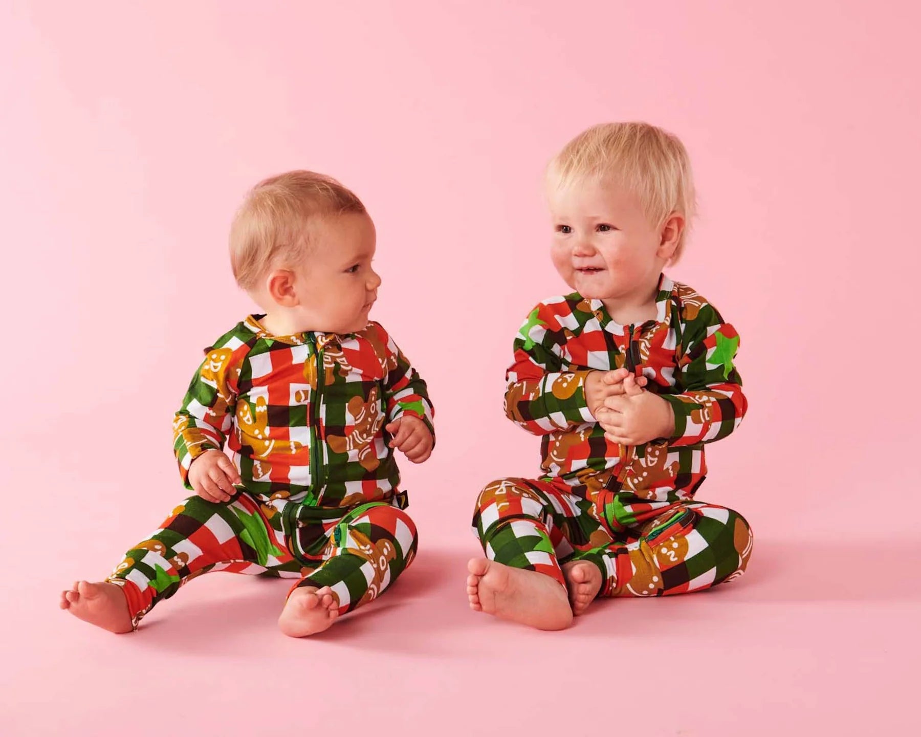 Kip & Co - Christmas Gingerbread Long Sleeve Zipsuit - The Ivy Room Adelaide