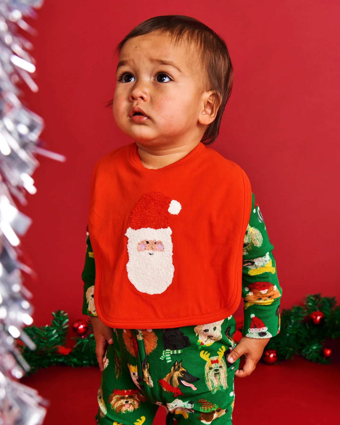 Kip & Co - HoHoHo Red Organic Cotton Bib