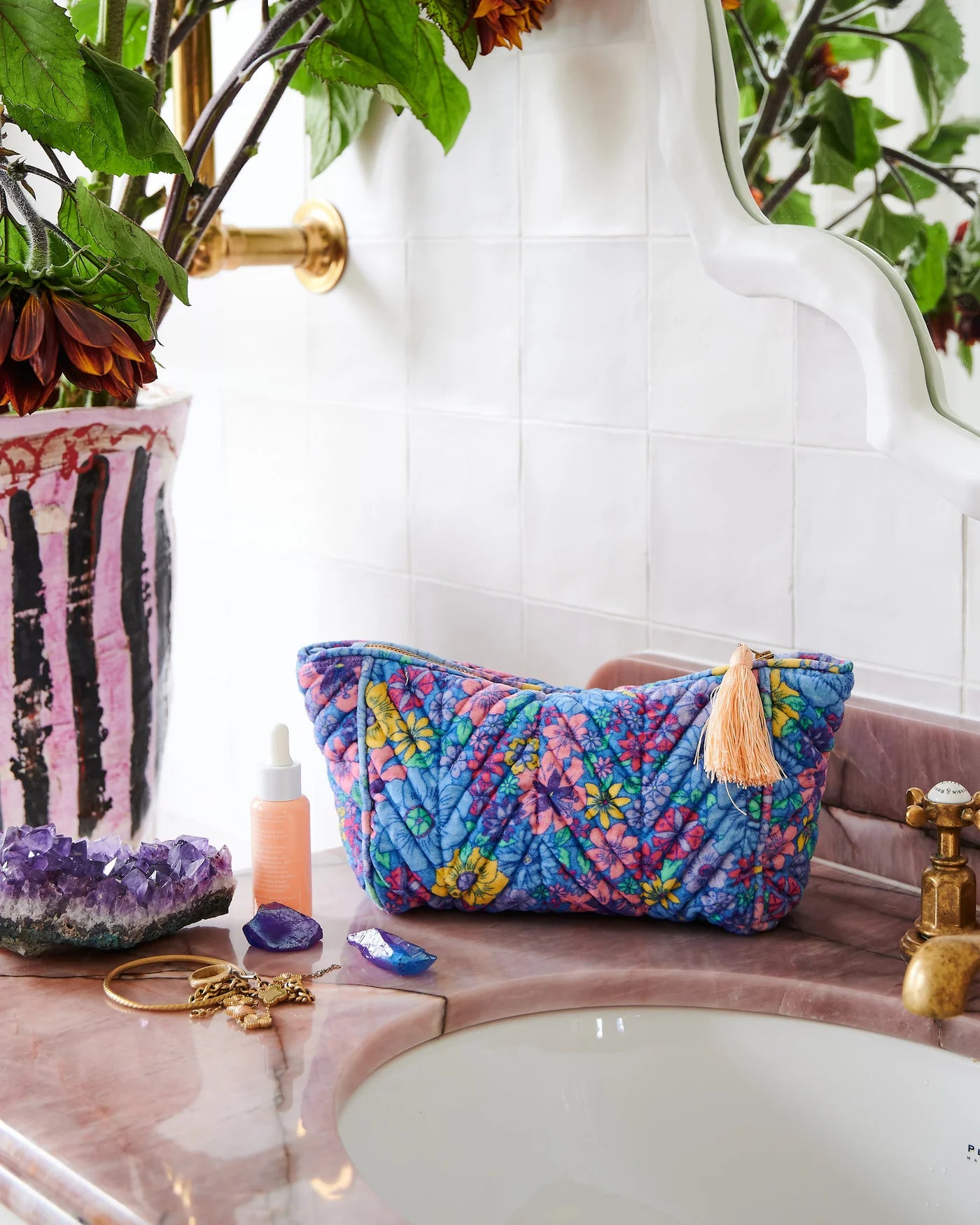 Kip & Co- Bunch of Fun Velvet Toiletry Bag