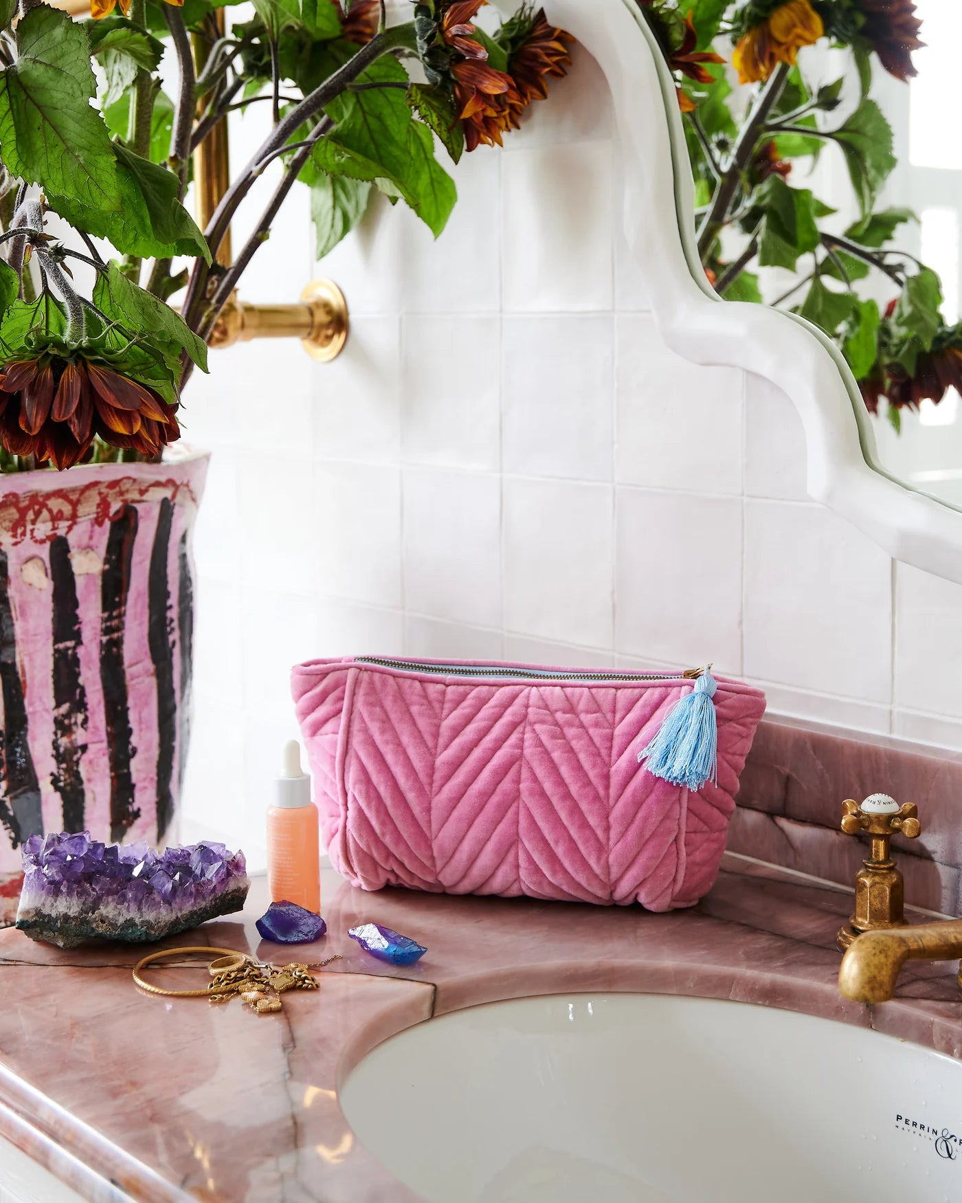 Kip & Co- Candy Crush Velvet Toiletry Bag