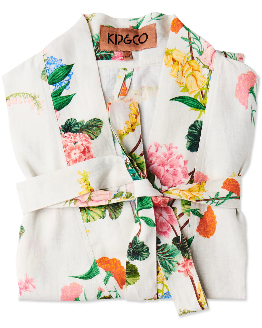 Kip & Co- Bouquet Beauty Linen Robe