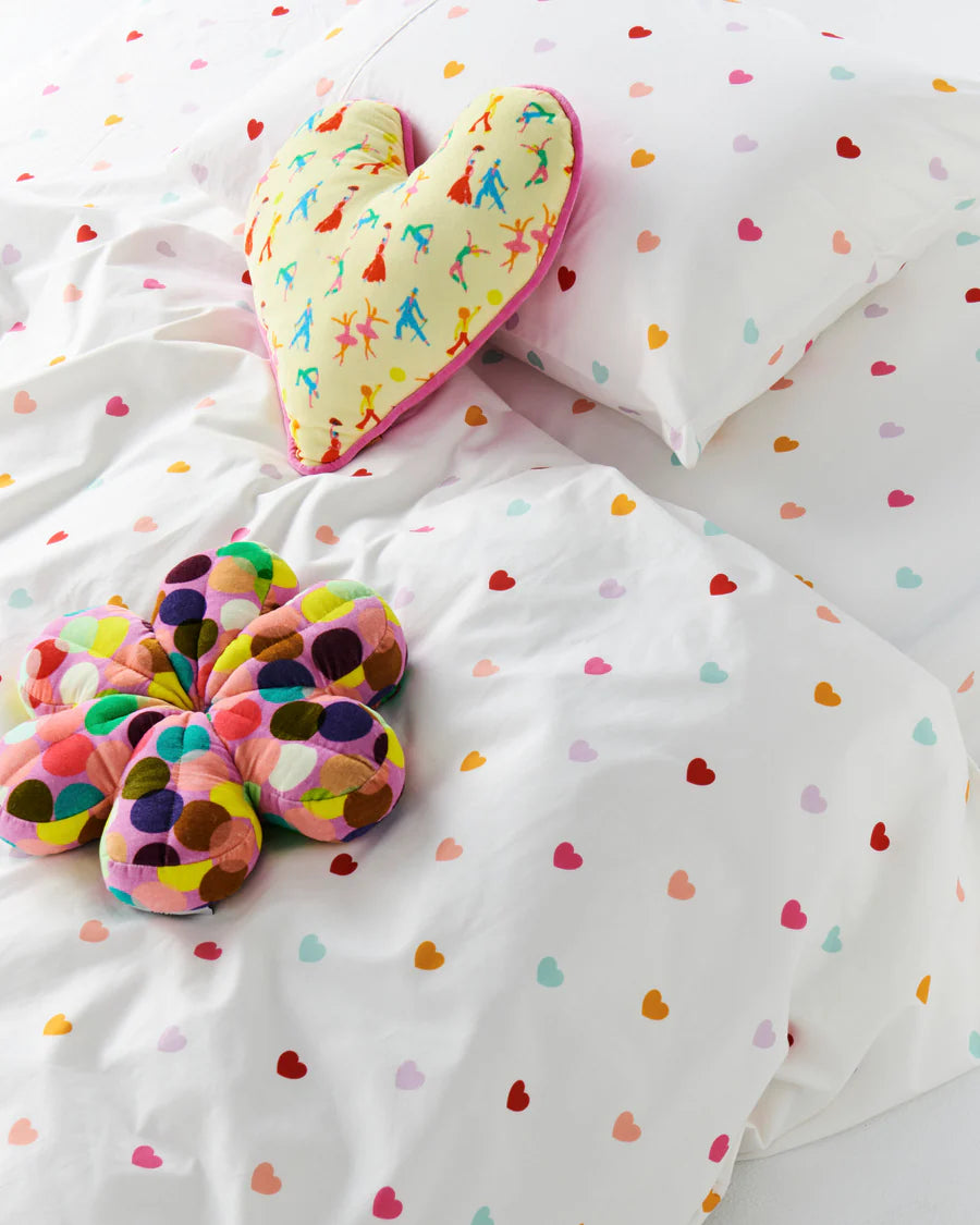 Kip & Co- Confetti Pink Velvet Petal Cushion