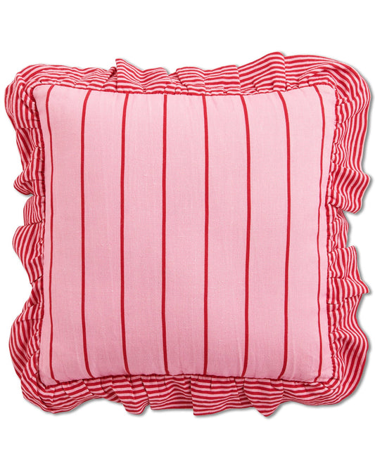 Kip & Co - Iced Vovo Stripe Frill Cushion