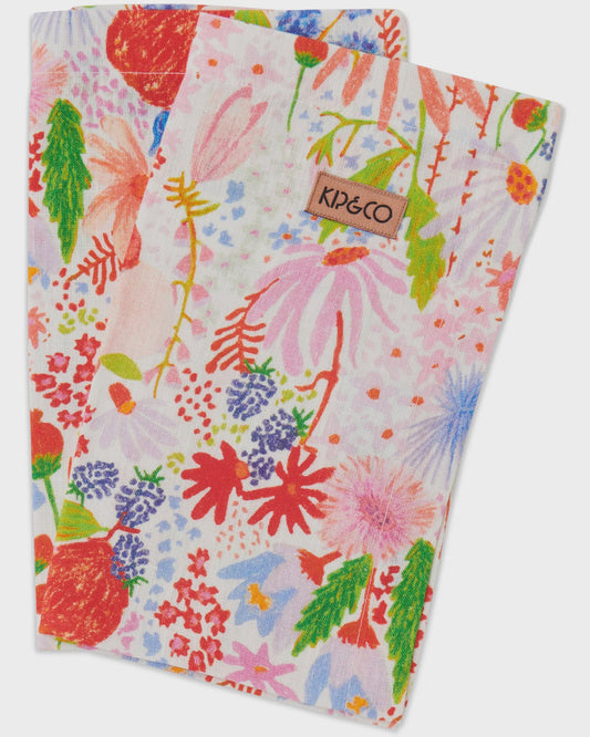 Kip & Co- Meandering Meadow Linen 4P Napkin Set