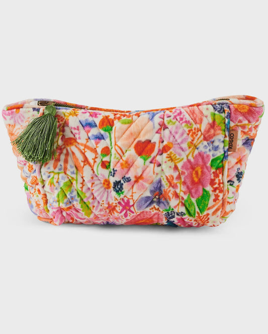 Kip & Co- Meandering Meadow Velvet Toiletry Bag