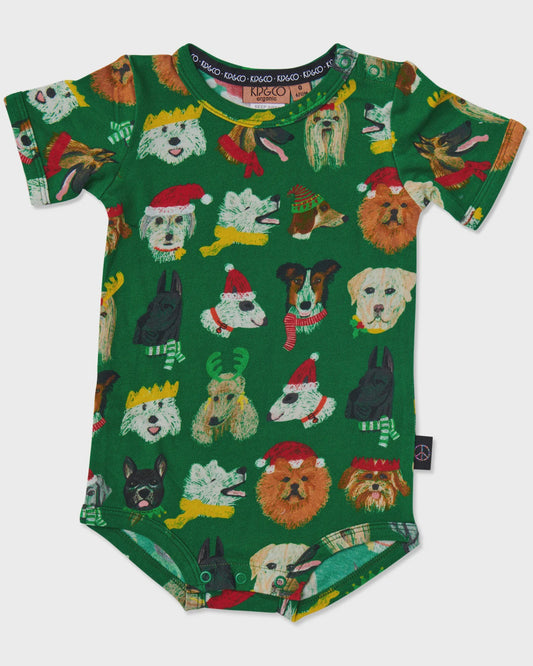 Kip & Co - Santa's Little Helper Organic Short Sleeve Romper