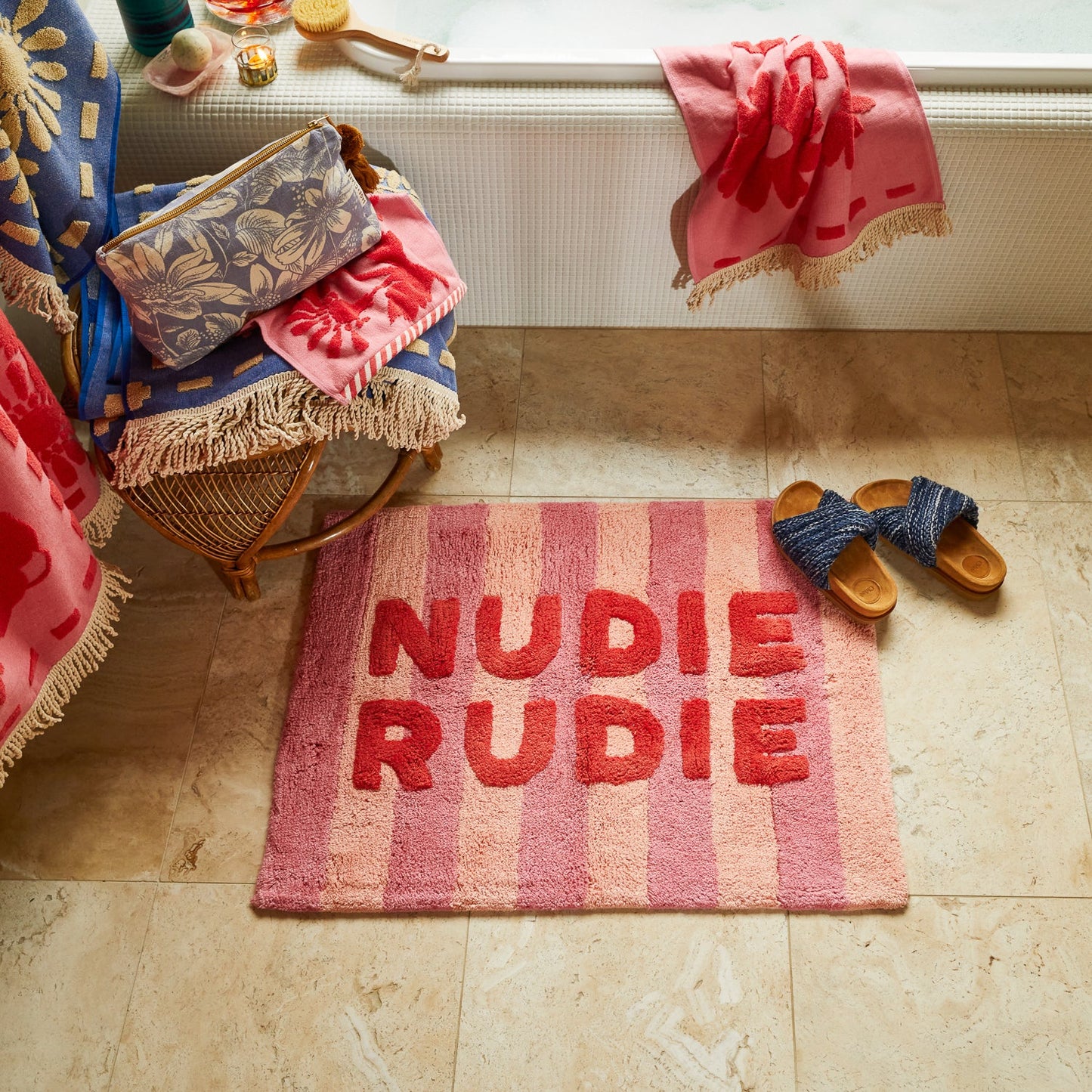 Sage x Clare - Ira Nudie Rudie Bath Mat Posy