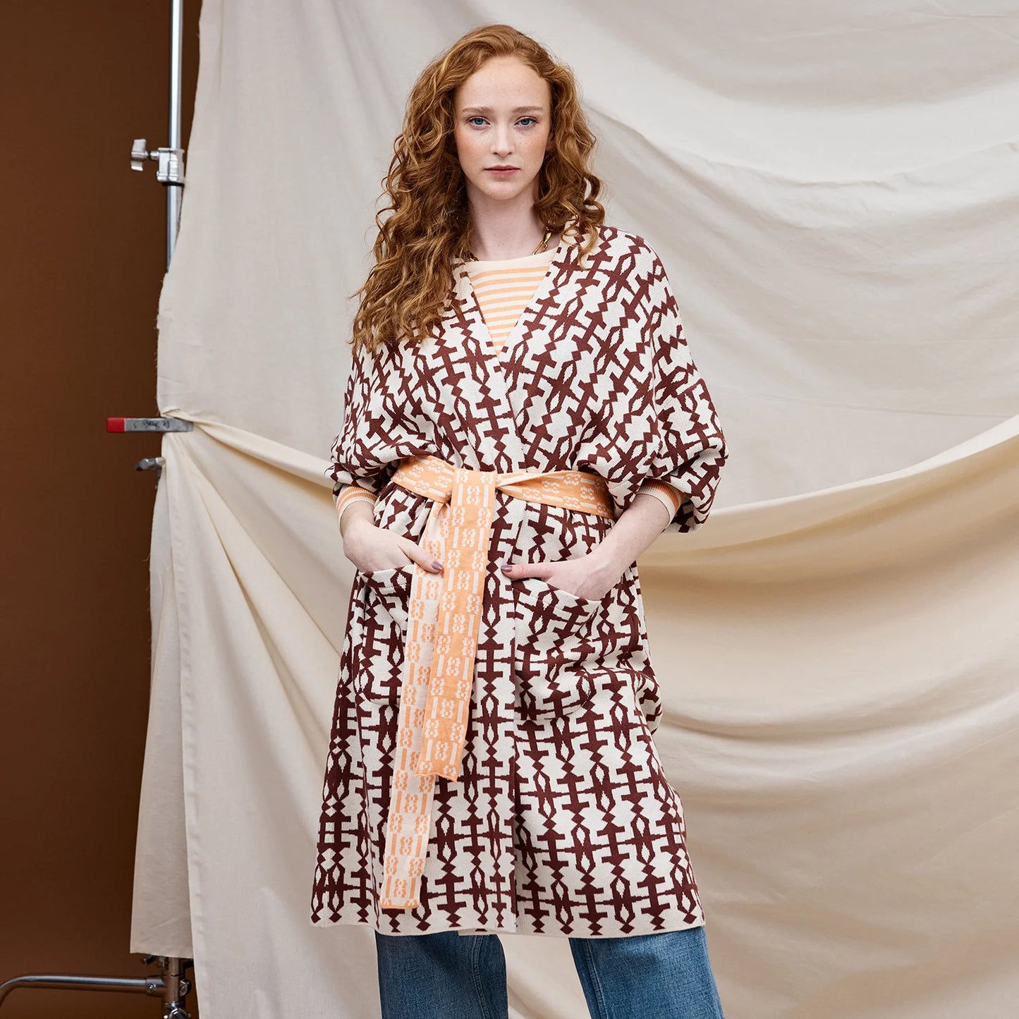 Sage x Clare - Amata Jacquard Robe