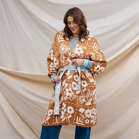 Sage x Clare - Charita Jacquard Robe