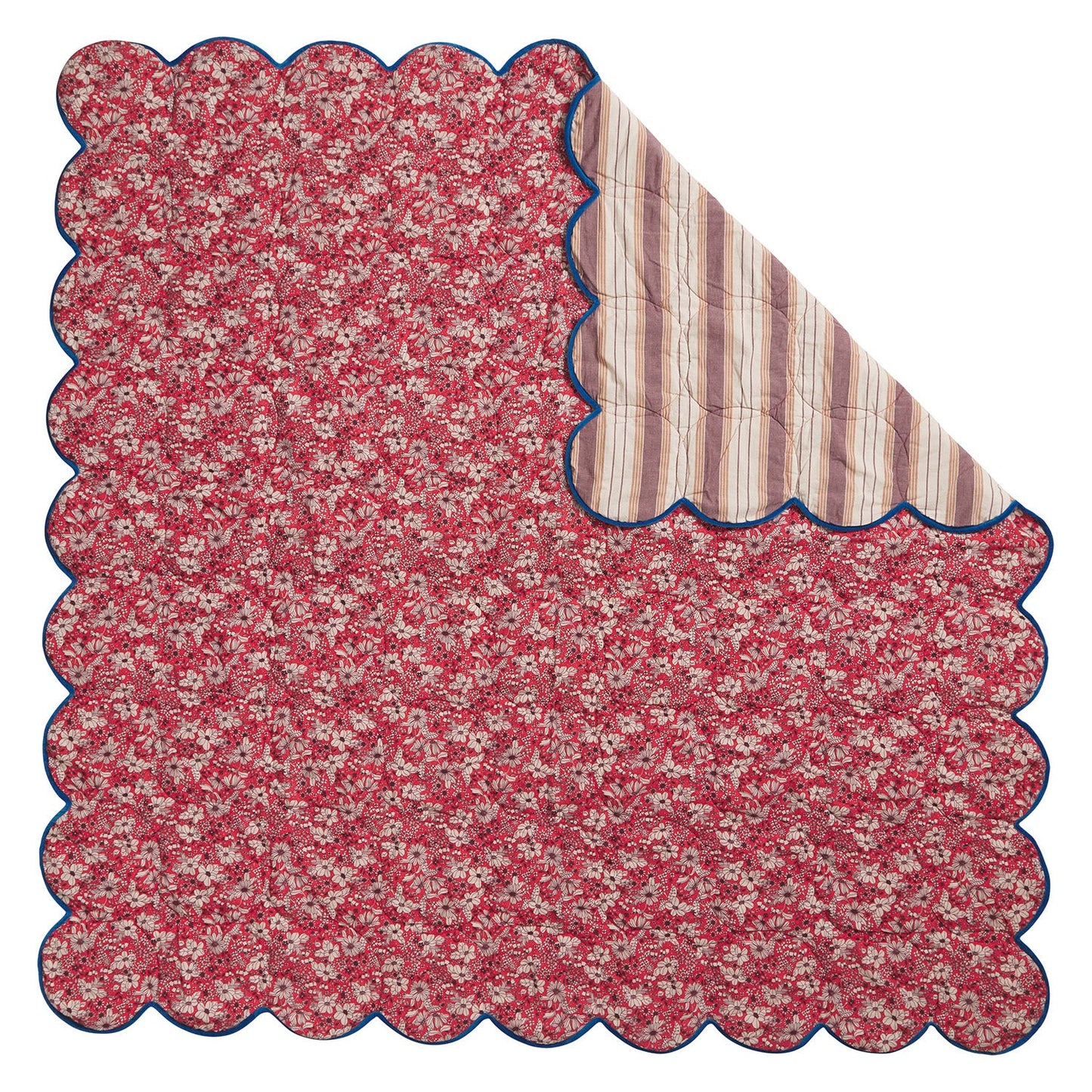 Sage x Clare - Evette Scalloped Quilted Coverlet