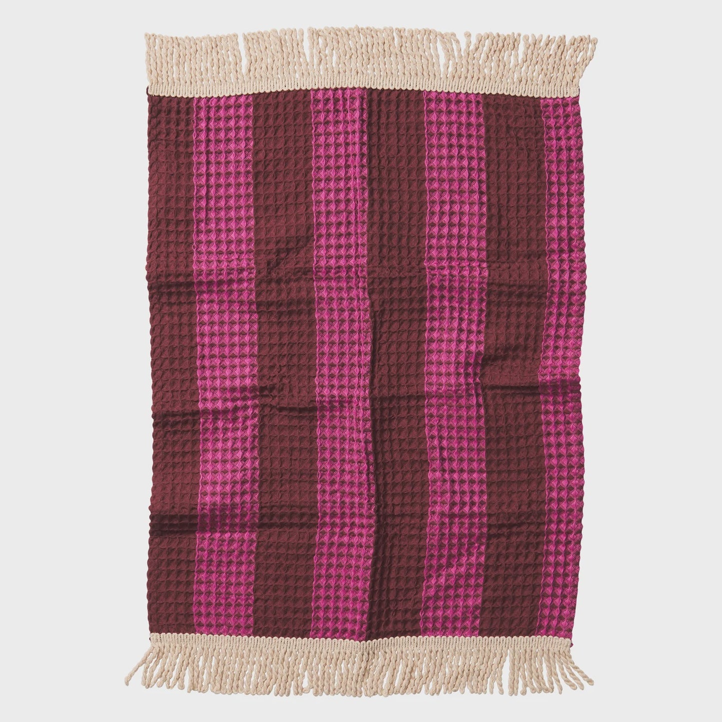 Sage x Clare - Zelia Waffle Hand Towel - Bougainvillea