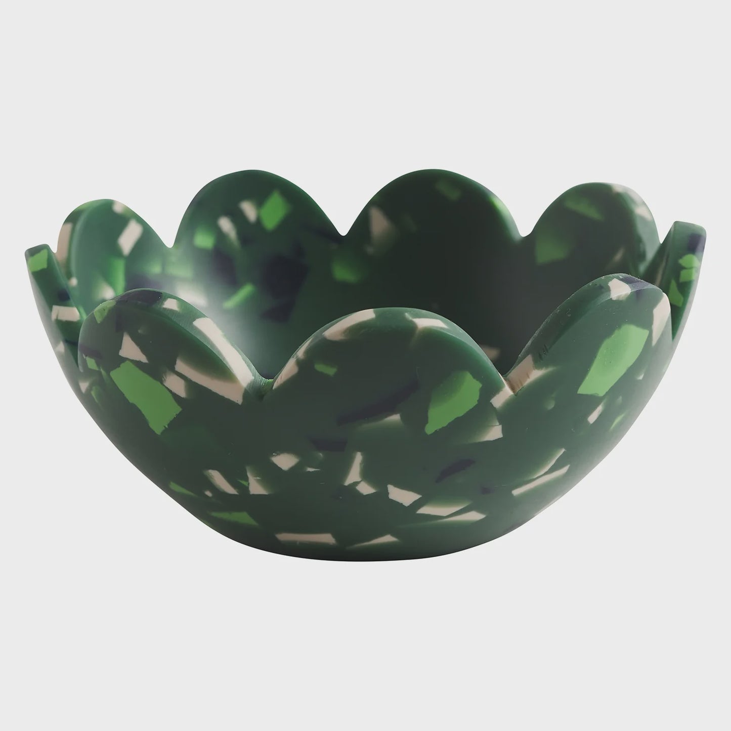 Sage x Clare - Resin Petal Bowl in Pine Terrazzo